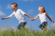 Boy and Girl Running 2